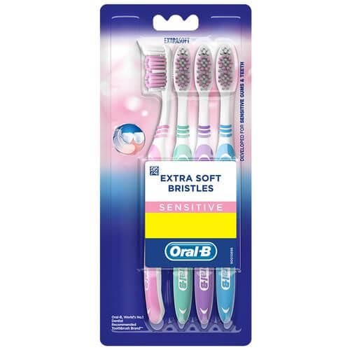 Oral-B Sensitive Toothbrush - With Extra Soft Bristles, 2 pcs (Buy 2 Get 2 Free)